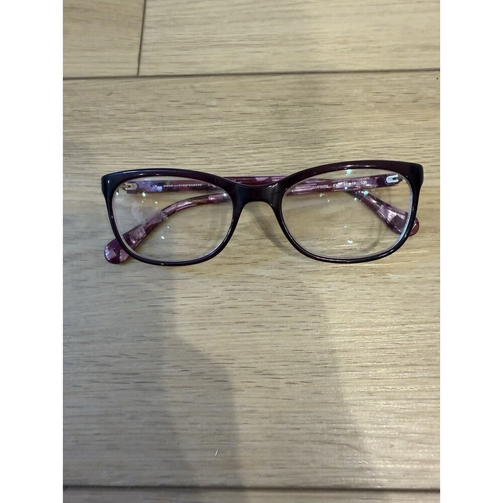 DIANE VON FURSTENBERG DVF5075 513 Eggplant Purple Tortoise 52-18-135 Frames
